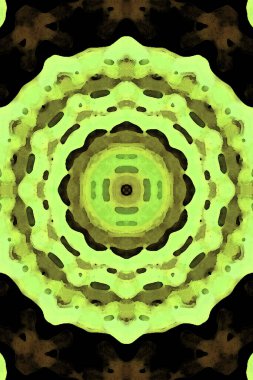 Kusursuz kaleydoskop, mandala soyut arkaplan görünümü