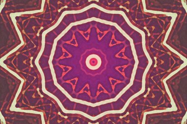 Kusursuz kaleydoskop, mandala soyut arkaplan görünümü