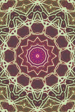 Kusursuz kaleydoskop, mandala soyut arkaplan görünümü