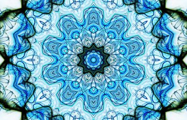 Kusursuz kaleydoskop, mandala soyut arkaplan görünümü