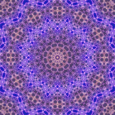 Kusursuz kaleydoskop, mandala soyut arkaplan görünümü