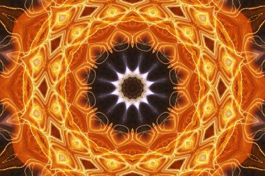 Kusursuz kaleydoskop, mandala soyut arkaplan görünümü