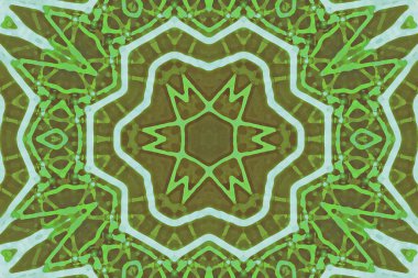 Kusursuz kaleydoskop, mandala soyut arkaplan görünümü