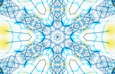 Kusursuz kaleydoskop, mandala soyut arkaplan görünümü