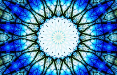 Kusursuz kaleydoskop, mandala soyut arkaplan görünümü