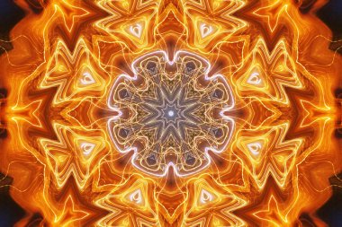 Kusursuz kaleydoskop, mandala soyut arkaplan görünümü