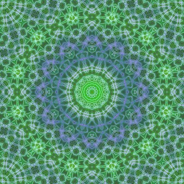 Kusursuz kaleydoskop, mandala soyut arkaplan görünümü