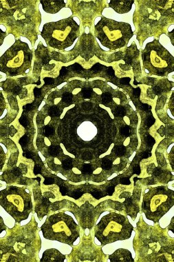 Kusursuz kaleydoskop, mandala soyut arkaplan görünümü