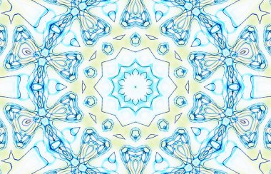 Kusursuz kaleydoskop, mandala soyut arkaplan görünümü