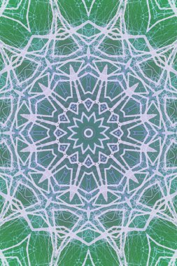 Kusursuz kaleydoskop, mandala soyut arkaplan görünümü