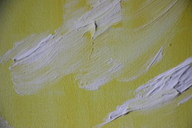 Üzerine boya sıçramış tuval. Yakından bak. 