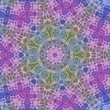 Kusursuz kaleydoskop, mandala soyut arkaplan görünümü
