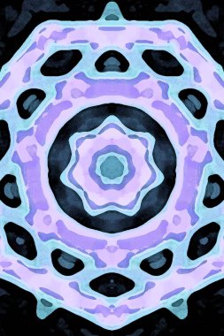 Kusursuz kaleydoskop, mandala soyut arkaplan görünümü