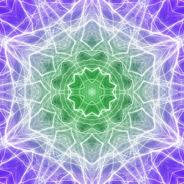 Kusursuz kaleydoskop, mandala soyut arkaplan görünümü