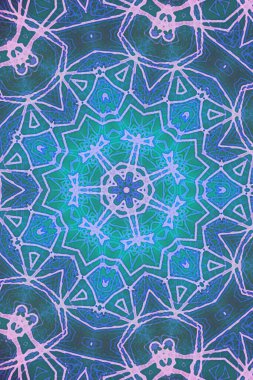 Kusursuz kaleydoskop, mandala soyut arkaplan görünümü