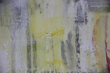 Üzerine boya sıçramış tuval. Yakından bak. 