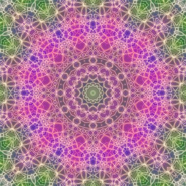 Kusursuz kaleydoskop, mandala soyut arkaplan görünümü
