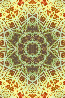 Kusursuz kaleydoskop, mandala soyut arkaplan görünümü