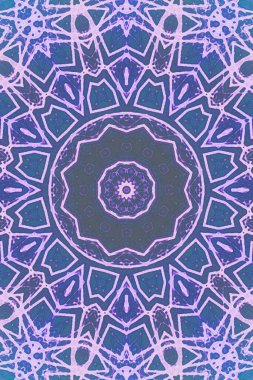 Kusursuz kaleydoskop, mandala soyut arkaplan görünümü