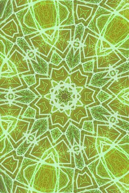 Kusursuz kaleydoskop, mandala soyut arkaplan görünümü