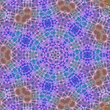 Kusursuz kaleydoskop, mandala soyut arkaplan görünümü