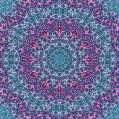 Kusursuz kaleydoskop, mandala soyut arkaplan görünümü