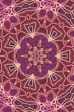 Kusursuz kaleydoskop, mandala soyut arkaplan görünümü