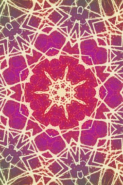 Kusursuz kaleydoskop, mandala soyut arkaplan görünümü