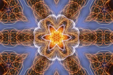 Kusursuz kaleydoskop, mandala soyut arkaplan görünümü