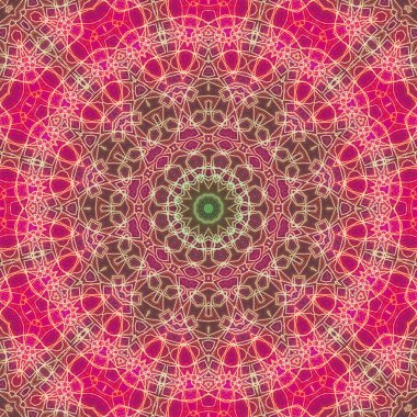 Kusursuz kaleydoskop, mandala soyut arkaplan görünümü
