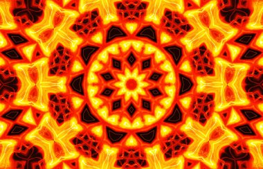 Kusursuz kaleydoskop, mandala soyut arkaplan görünümü