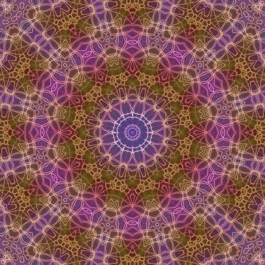 Kusursuz kaleydoskop, mandala soyut arkaplan görünümü
