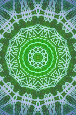 Kusursuz kaleydoskop, mandala soyut arkaplan görünümü