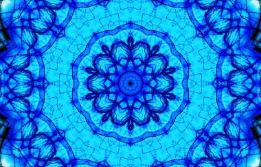 Kusursuz kaleydoskop, mandala soyut arkaplan görünümü