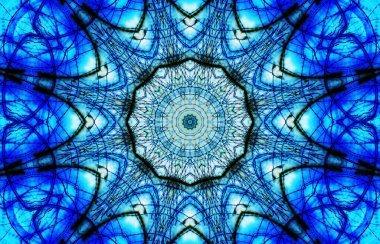 Kusursuz kaleydoskop, mandala soyut arkaplan görünümü