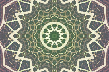 Kusursuz kaleydoskop, mandala soyut arkaplan görünümü