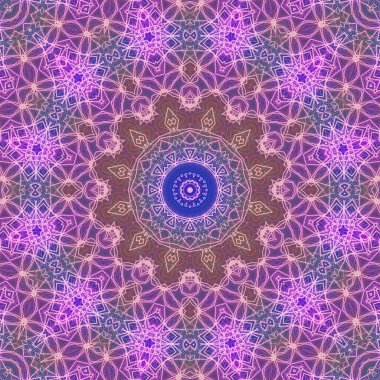 Kusursuz kaleydoskop, mandala soyut arkaplan görünümü