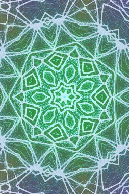 Kusursuz kaleydoskop, mandala soyut arkaplan görünümü