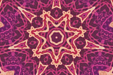 Kusursuz kaleydoskop, mandala soyut arkaplan görünümü