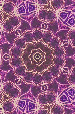 Kusursuz kaleydoskop, mandala soyut arkaplan görünümü