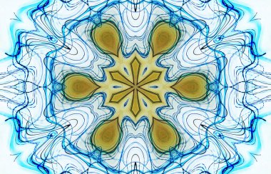 Kusursuz kaleydoskop, mandala soyut arkaplan görünümü