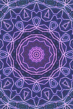 Kusursuz kaleydoskop, mandala soyut arkaplan görünümü