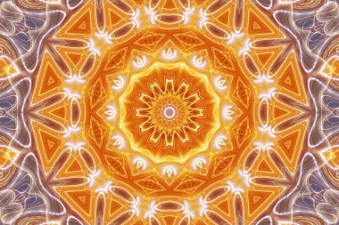 Kusursuz kaleydoskop, mandala soyut arkaplan görünümü