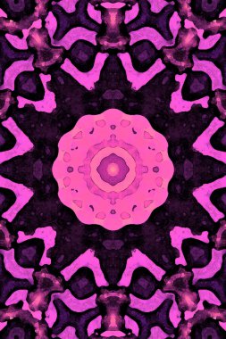 Kusursuz kaleydoskop, mandala soyut arkaplan görünümü