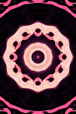 Kusursuz kaleydoskop, mandala soyut arkaplan görünümü