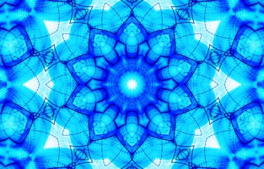 Kusursuz kaleydoskop, mandala soyut arkaplan görünümü