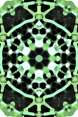 Kusursuz kaleydoskop, mandala soyut arkaplan görünümü