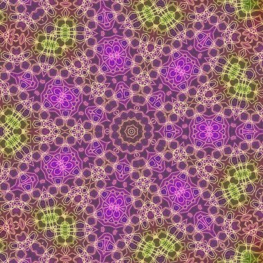 Kusursuz kaleydoskop, mandala soyut arkaplan görünümü