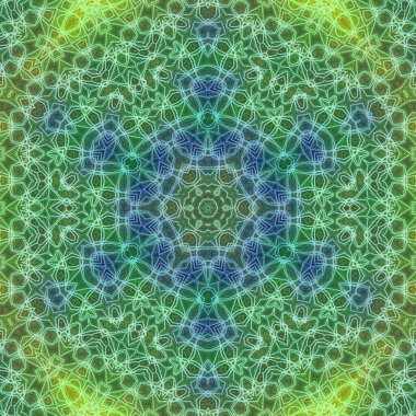 Kusursuz kaleydoskop, mandala soyut arkaplan görünümü