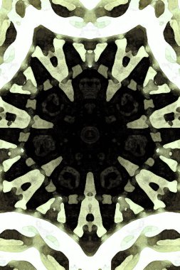 Kusursuz kaleydoskop, mandala soyut arkaplan görünümü